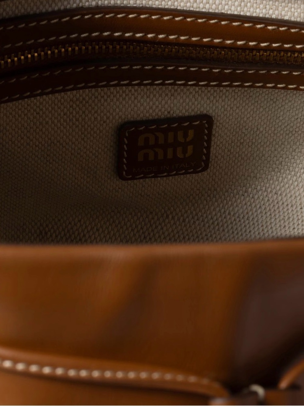 Miu Miu Caramel Brown Leather Backpack - Picture 4 of 4